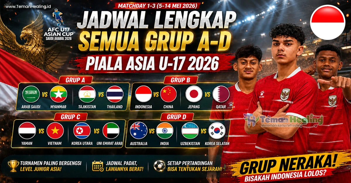 Jadwal Lengkap Siaran Langsung Piala Asia U-17 2026: Garuda Asia Diuji Grup Neraka
